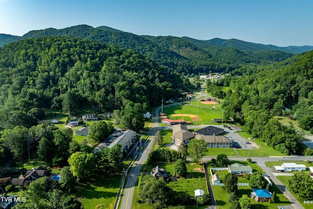 461 S Shady Ave, Damascus, VA 24236 - aerial view of property and surrounding area featuring a mountainous background