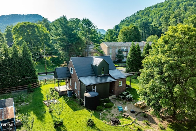 461 S Shady Ave, Damascus, VA 24236 - aerial view of property and surrounding area featuring a heavily wooded area