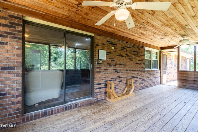 274 Hickam Orchard Rd, Kingsport, TN 37660 - wooden deck featuring ceiling fan