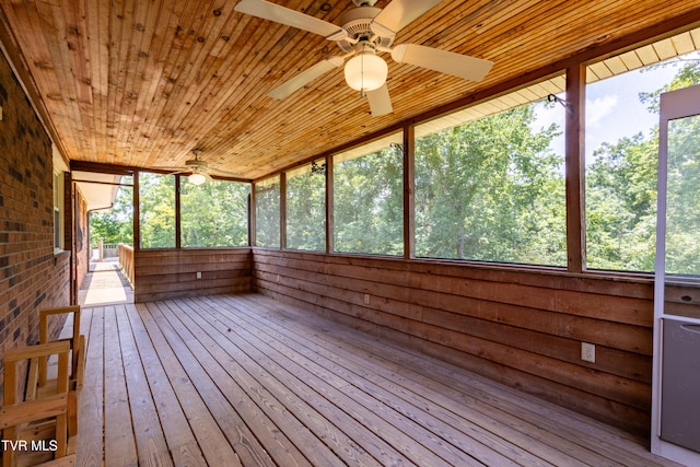 274 Hickam Orchard Rd, Kingsport, TN 37660 - unfurnished sunroom with a ceiling fan