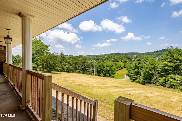 274 Hickam Orchard Rd, Kingsport, TN 37660 - view of green lawn featuring a wooded view