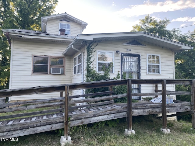 1959 Boones Creek Rd, Jonesborough, TN 37659 - view of front facade with a wooden deck