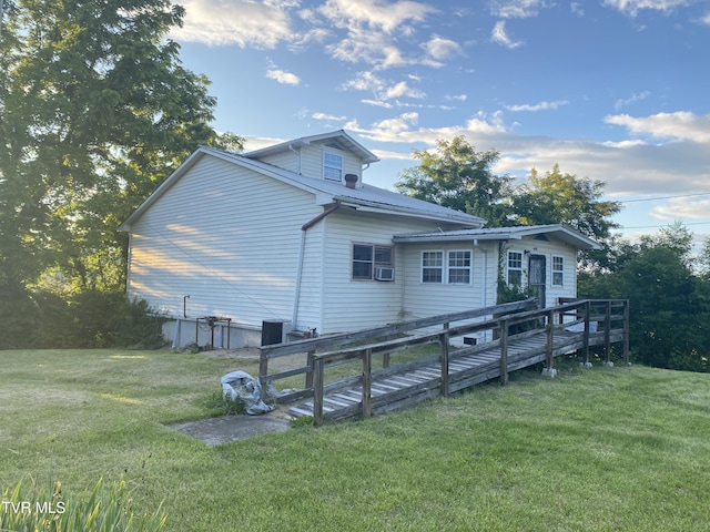 1959 Boones Creek Rd, Jonesborough, TN 37659 - view of home's exterior featuring a yard, cooling unit, and a wooden deck