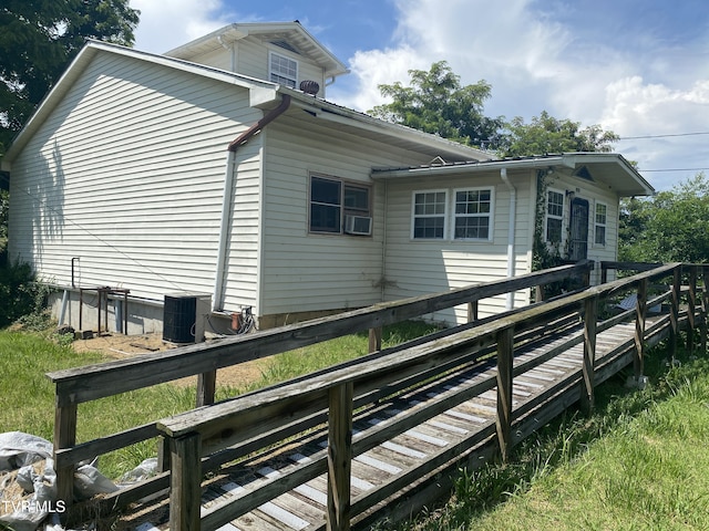 1959 Boones Creek Rd, Jonesborough, TN 37659 - view of property exterior with a wooden deck and cooling unit