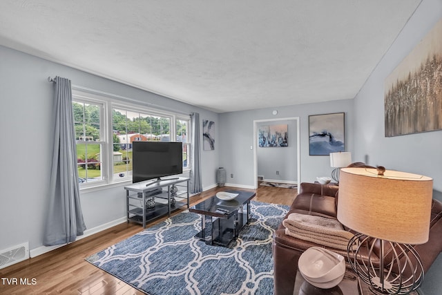 908 Middle Ave, Marion, VA 24354 - living area featuring wood finished floors and a textured ceiling