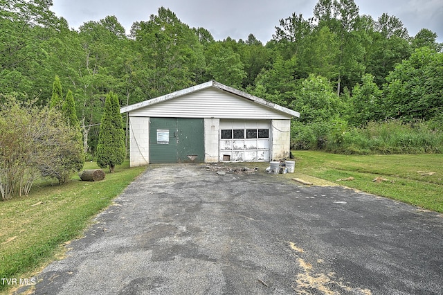325 Cove Creek Rd, Roan Mountain, TN 37687 - detached garage with a forest view