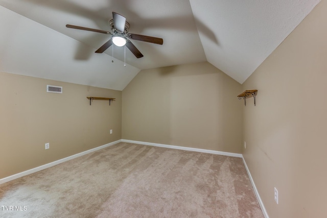 603 Stratford Ct Unit 603, Gray, TN 37615 - additional living space with carpet flooring, lofted ceiling, and ceiling fan