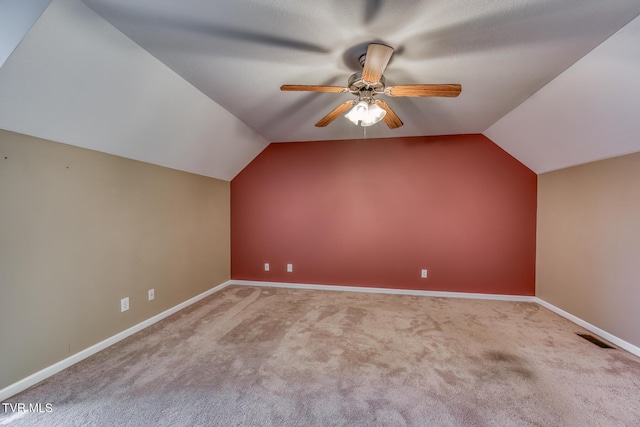 603 Stratford Ct Unit 603, Gray, TN 37615 - bonus room featuring a ceiling fan, lofted ceiling, and carpet floors