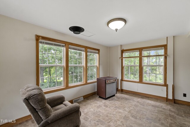 126 Poplar Hill Dr, Johnson City, TN 37604 - living area with stone finish flooring and baseboards