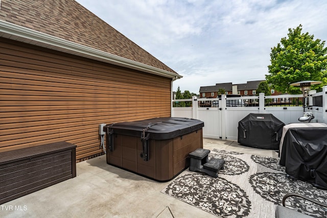 1124 Martingale Sq, Kingsport, TN 37663 - view of patio featuring a hot tub and area for grilling