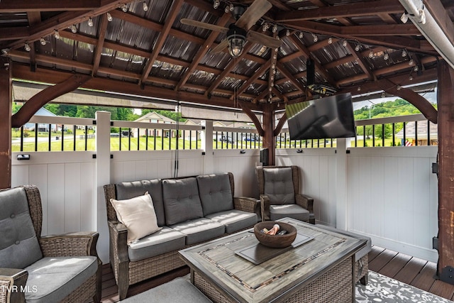 1124 Martingale Sq, Kingsport, TN 37663 - view of patio / terrace featuring outdoor lounge area and a gazebo