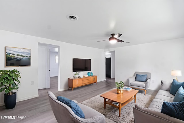 265 Hightop Rd, Midway, TN 37809 - living area with wood finished floors and a ceiling fan