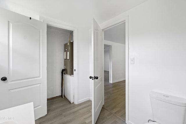 265 Hightop Rd, Midway, TN 37809 - hallway with light wood-style flooring and water heater