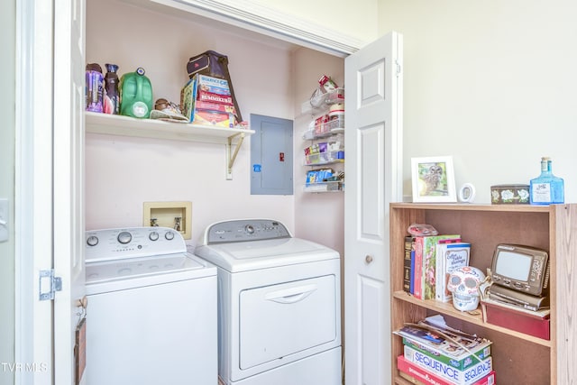 817 NE Wayne Ave Unit 817, Abingdon, VA 24210 - laundry room featuring electric panel and washing machine and dryer