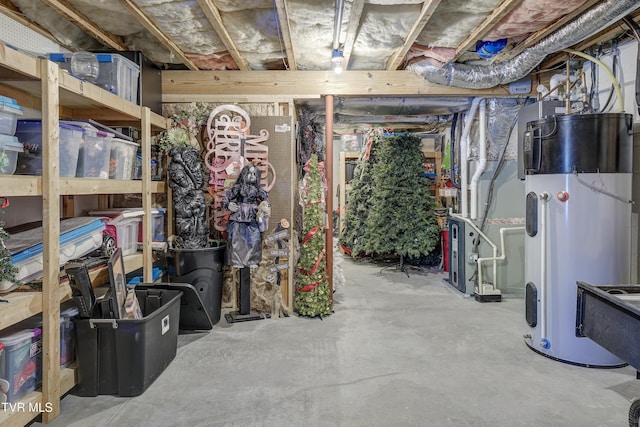 305 Emerald Chase Cir, Johnson City, TN 37615 - unfinished basement featuring water heater