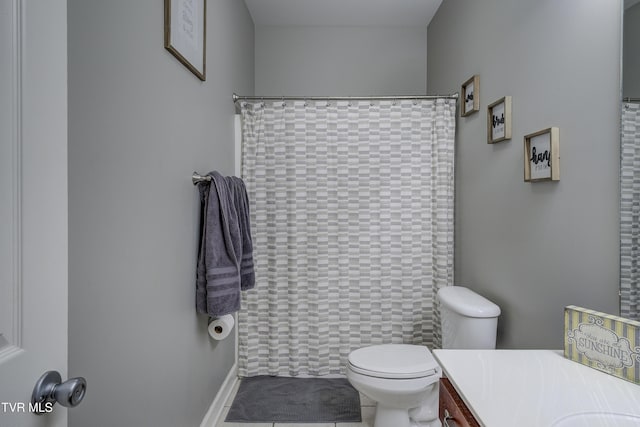 305 Emerald Chase Cir, Johnson City, TN 37615 - bathroom featuring vanity, tile patterned flooring, and a shower with shower curtain