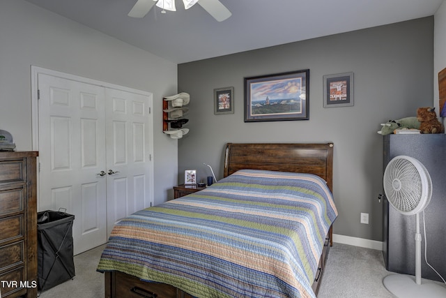 305 Emerald Chase Cir, Johnson City, TN 37615 - carpeted bedroom with a closet and ceiling fan