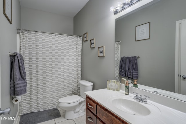 305 Emerald Chase Cir, Johnson City, TN 37615 - full bath featuring vanity, tile patterned floors, and a shower with shower curtain