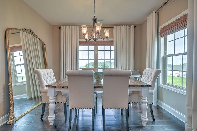 3309 Murrayfield Way, Kingsport, TN 37664 - dining space with a chandelier and dark wood-type flooring