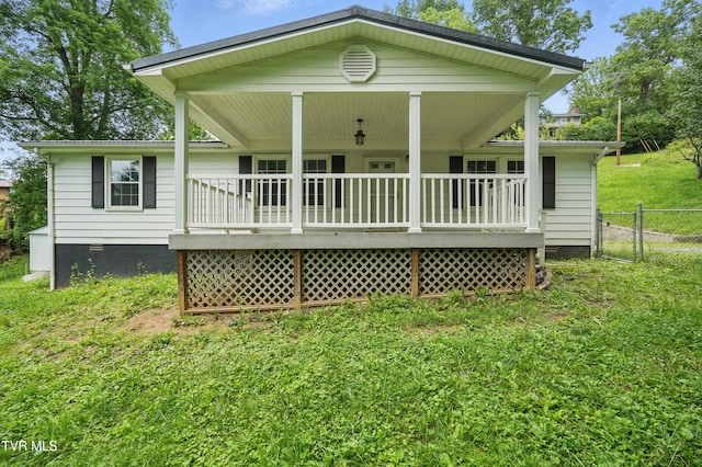 271 Anderson St, Pennington Gap, VA 24277 - rear view of house featuring covered porch and crawl space