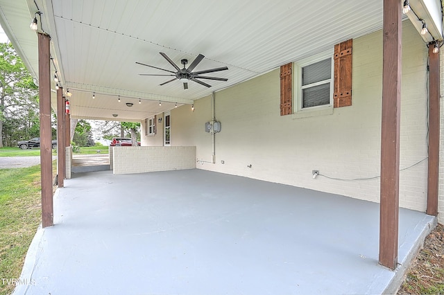 53 Grove Ave, Lebanon, VA 24266 - view of patio / terrace featuring a carport and a ceiling fan
