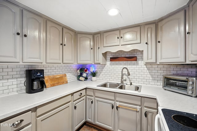 8445 Pendleton Rd, Wise, VA 24293 - kitchen featuring light countertops, backsplash, and stove