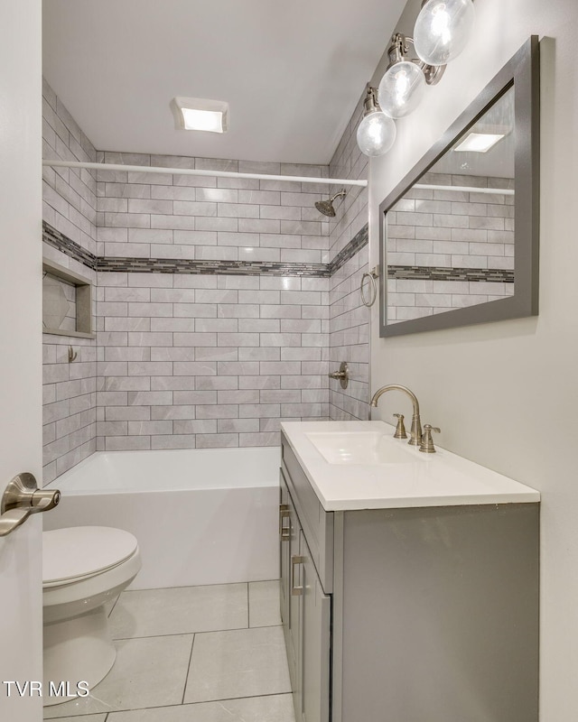 3528 Crestwood Dr, Kingsport, TN 37664 - full bath with vanity, tile patterned floors, and  shower combination