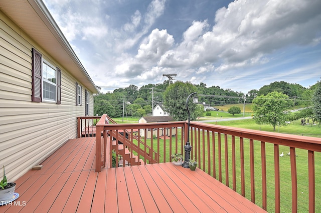 103 Jenny Ln, Jonesborough, TN 37659 - wooden terrace with a yard