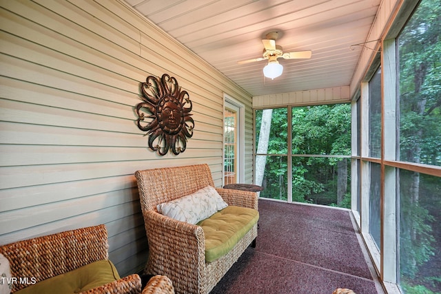 209 Timberland Cir, Kingsport, TN 37664 - sunroom featuring a ceiling fan