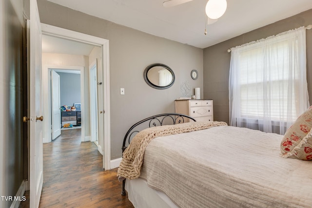 49 24th St, Bristol, TN 37620 - bedroom with wood finished floors and ceiling fan