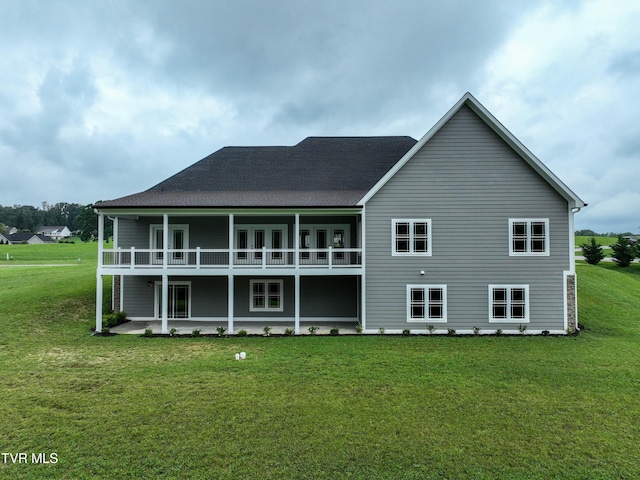 20385 Yeary Trl, Abingdon, VA 24211 - rear view of property with a yard, a patio area, and a shingled roof