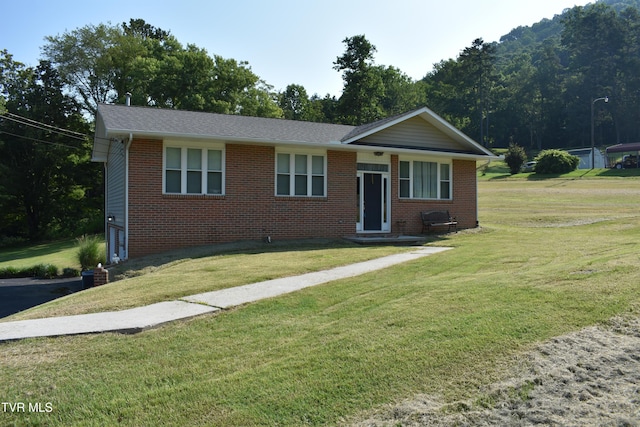 123 Valley View Dr, Rogersville, TN 37857 - ranch-style home with brick siding and a front yard