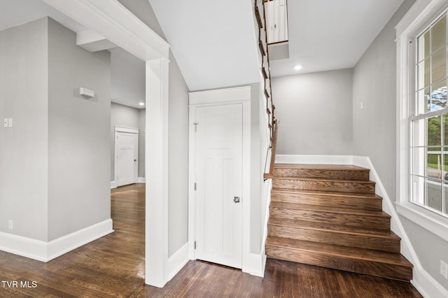 409 Pennsylvania Ave, Bristol, TN 37620 - stairs with wood finished floors and recessed lighting