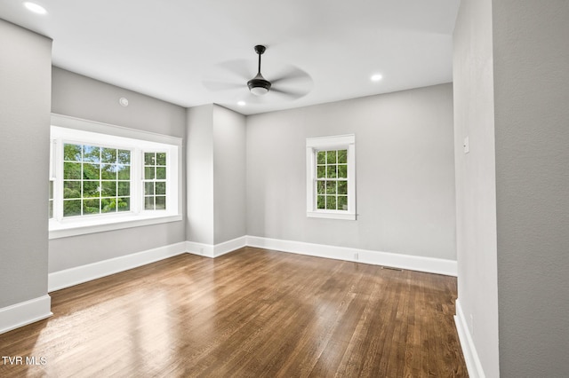 409 Pennsylvania Ave, Bristol, TN 37620 - unfurnished room with a ceiling fan, wood finished floors, and recessed lighting