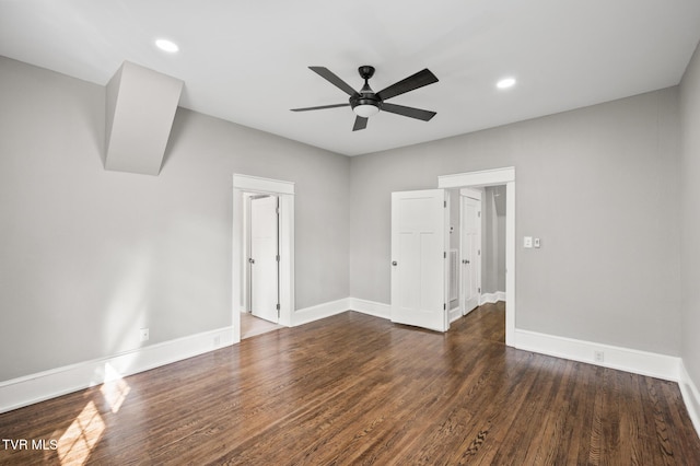 409 Pennsylvania Ave, Bristol, TN 37620 - unfurnished room featuring ceiling fan, wood finished floors, and recessed lighting