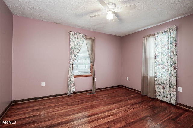 227 Jonesboro Dr, Bluff City, TN 37618 - empty room featuring ceiling fan, wood finished floors, and a textured ceiling