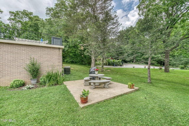 202 University Pkwy Unit 4E, Johnson City, TN 37604 - view of green lawn featuring a patio area and view of scattered trees