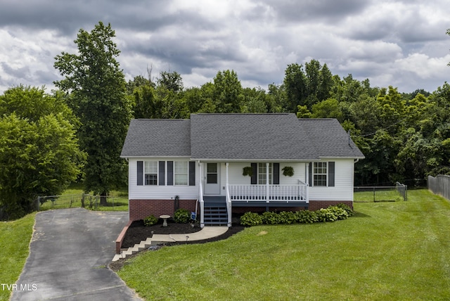 33 Mockingbird Ct, Jonesborough, TN 37659 - view of front facade with covered porch, roof with shingles, and stairs