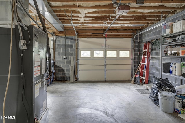 33 Mockingbird Ct, Jonesborough, TN 37659 - garage featuring a garage door opener and heating unit