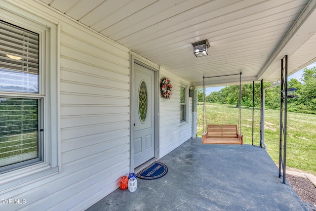 406 Mclaney Rd, Watauga, TN 37694 - covered porch with a yard