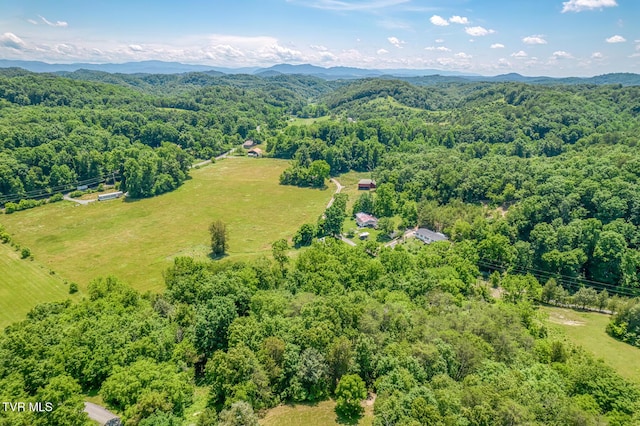 406 Mclaney Rd, Watauga, TN 37694 - drone / aerial view of a forest and a mountain backdrop
