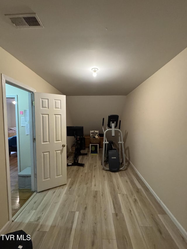 103 Meadow Springs Ct, Flag Pond, TN 37657 - home office with vaulted ceiling and light wood finished floors