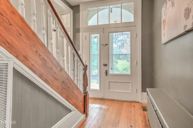 2061 King College Rd, Bristol, TN 37620 - entryway with light wood-type flooring and stairs