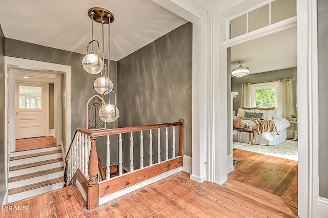 2061 King College Rd, Bristol, TN 37620 - stairs featuring wood-type flooring and baseboards