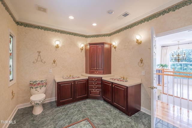 566 Beechwood Rd, Kingsport, TN 37663 - full bathroom featuring vanity and ornamental molding
