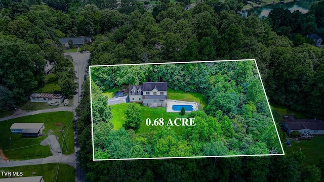 566 Beechwood Rd, Kingsport, TN 37663 - aerial view of property and surrounding area with property boundaries highlighted