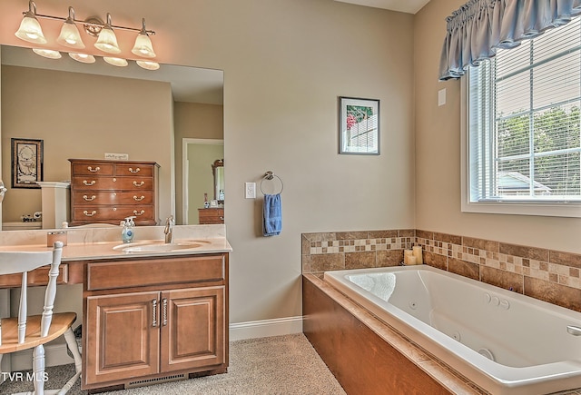 5000 Aberlea Pl, Piney Flats, TN 37686 - bathroom featuring a whirlpool tub and vanity