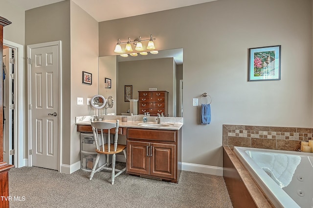 5000 Aberlea Pl, Piney Flats, TN 37686 - full bathroom featuring a tub with jets and double vanity
