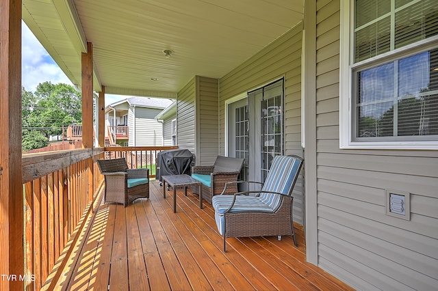 5000 Aberlea Pl, Piney Flats, TN 37686 - wooden porch with area for grilling