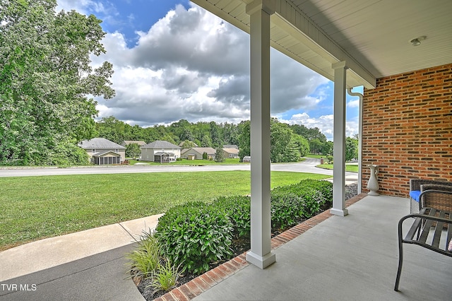 5000 Aberlea Pl, Piney Flats, TN 37686 - covered porch with a lawn